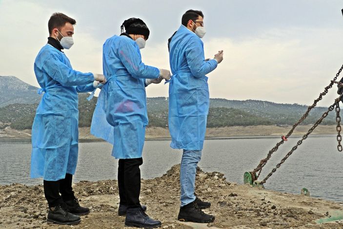 Karlı yolları aşan Samsunlu ekipler aşı mesaisinde