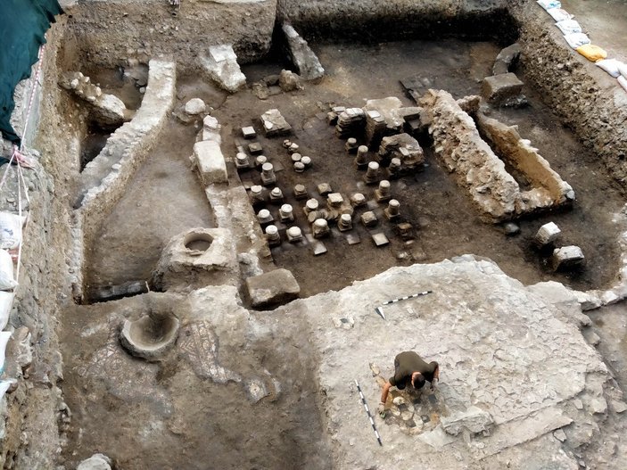 Kahramanmaraş’ta 1500 yıllık açık hava şölenini anlatan mozaik bulundu