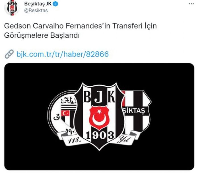 Gedson Fernandes resmen Beşiktaş'ta