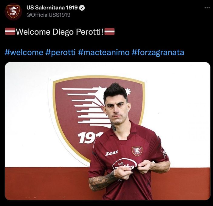 Diego Perotti, Salernitana'ya transfer oldu