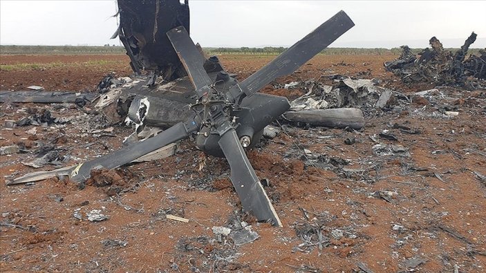ABD'nin Suriye'deki DEAŞ operasyonunda imha ettiği Amerikan helikopteri görüntülendi