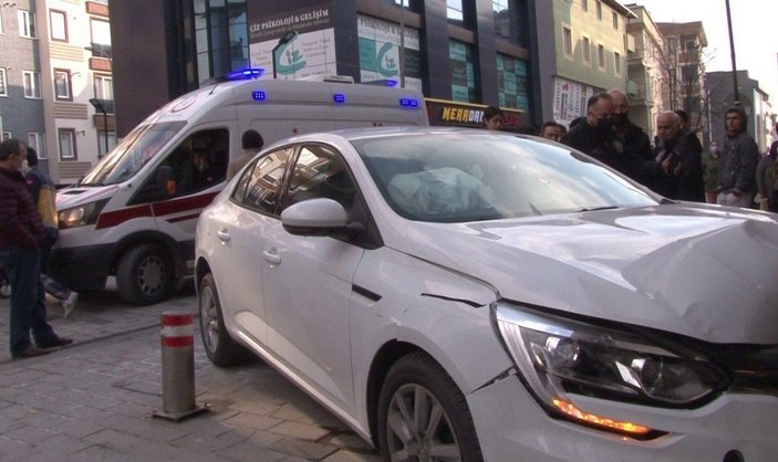 Çekmeköy'de, direksiyon başında bayılan sürücü kaza yaptı