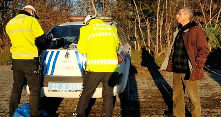 Edirne'de alkollü sürücü polisleri kandırmaya çalıştı