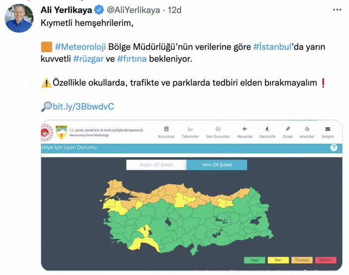 Ali Yerlikaya'dan İstanbul için 'fırtına' uyarısı