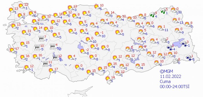 Meteoroloji 55 kente, sarı ve turuncu kod uyarısı yaptı