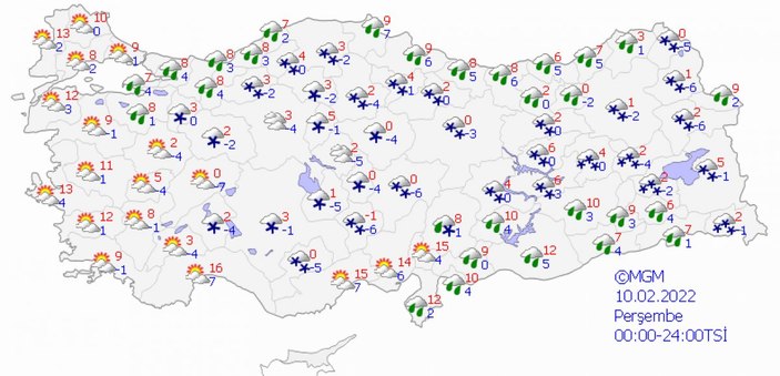 Meteoroloji 55 kente, sarı ve turuncu kod uyarısı yaptı