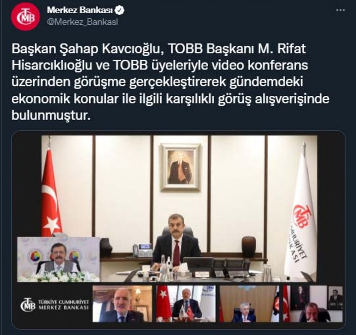 Şahap Kavcıoğlu, TOBB Başkanı Hisarcıklıoğlu ile görüştü