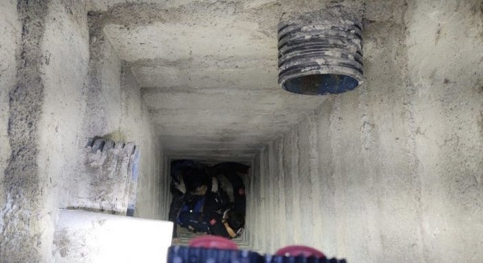 Çankırı'da 15 metrelik kanalizasyon çukuruna düşen kadın kurtarıldı
