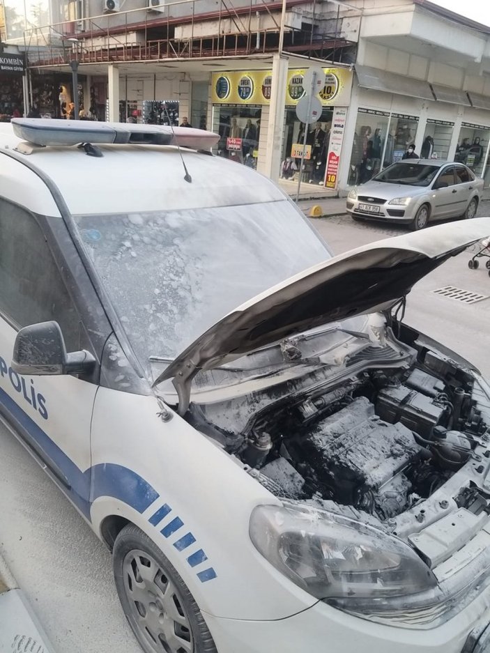 Kocaeli’de polis aracını ateşe veren şüpheli tutuklandı