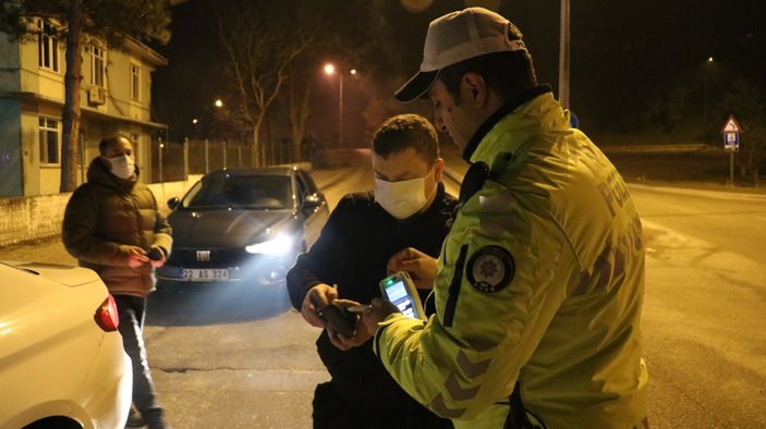 Edirne'de denetime giren sürücülerden savunmalar