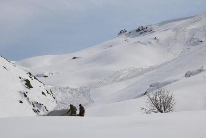 Hakkari'de besiciler, çığdan son anda kurtuldu