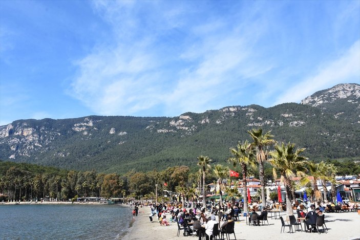 Muğla sahillerinde güneşli hava yoğunluğu