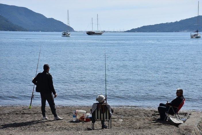 Muğla sahillerinde güneşli hava yoğunluğu