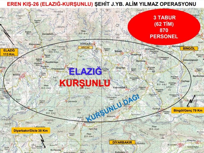 Elazığ'da Eren-Kış 26 Operasyonu başlatıldı