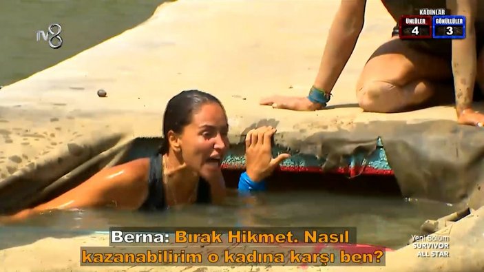 Survivor'da Elif'e kaybeden Berna, sinir krizi geçirdi