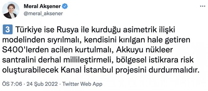 Meral Akşener: Kanal İstanbul durdurulmalı