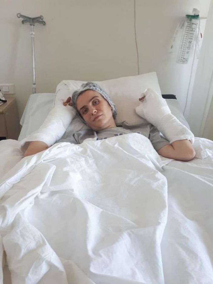 d Aydın'da eski eşinin baltalı saldırısına uğrayan kadın konuştu