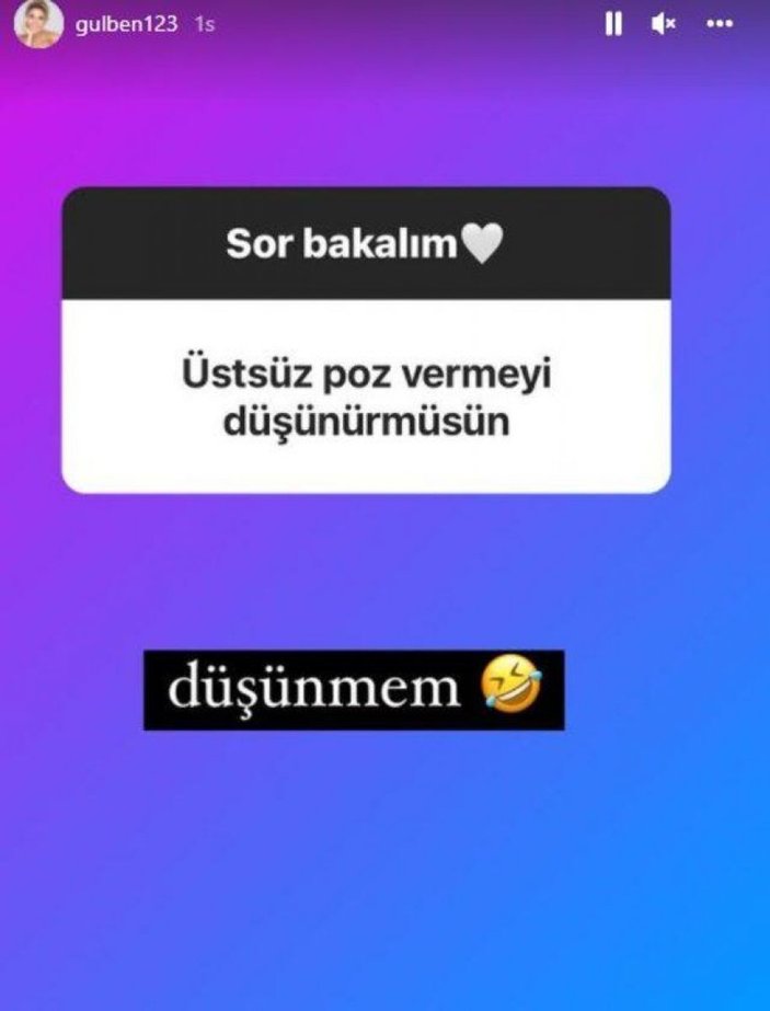 Gülben Ergen'e üstsüz poz sorusu