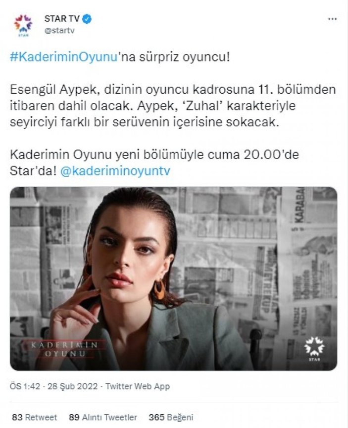Kaderimin Oyunu'na öyle bir isim geliyor ki! Diziye yepyeni bir heyecan katacak