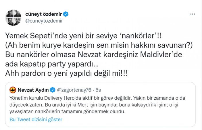 Nevzat Aydın'ın tepki çeken açıklamasına Cüneyt Özdemir'den yanıt