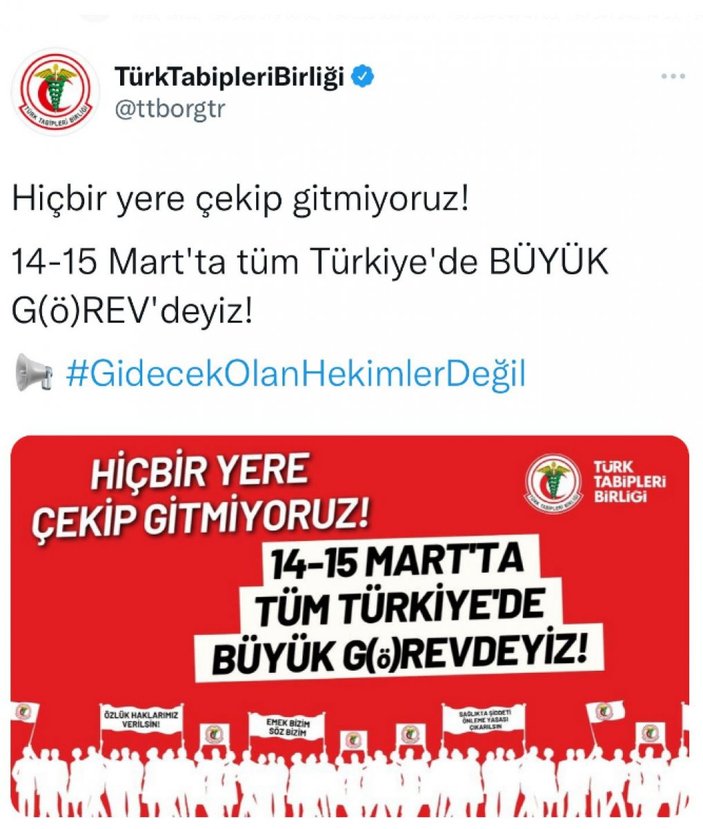 Türk Tabipleri Birliği: Hiçbir yere çekip gitmiyoruz