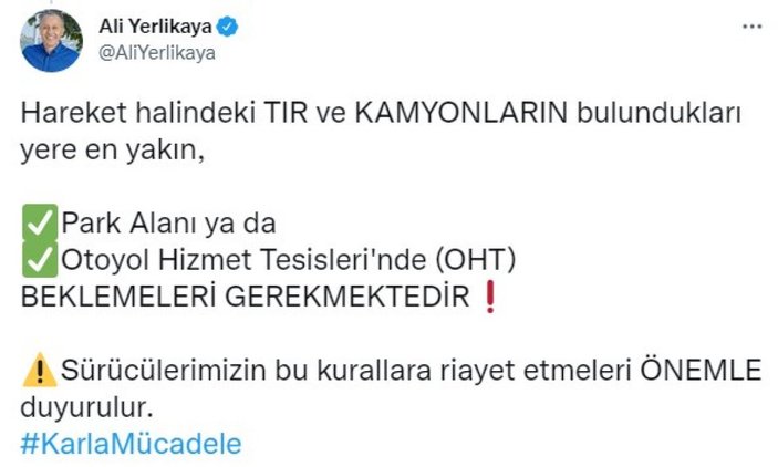 Tır ve kamyonların İstanbul'a girişleri yasaklandı