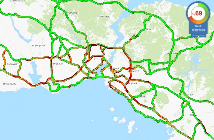 İstanbul'da kar alarmı trafiği