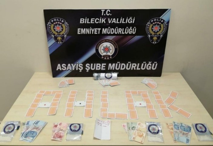 Bilecik'te kumar baskını: 9 kişiye 16 bin lira ceza