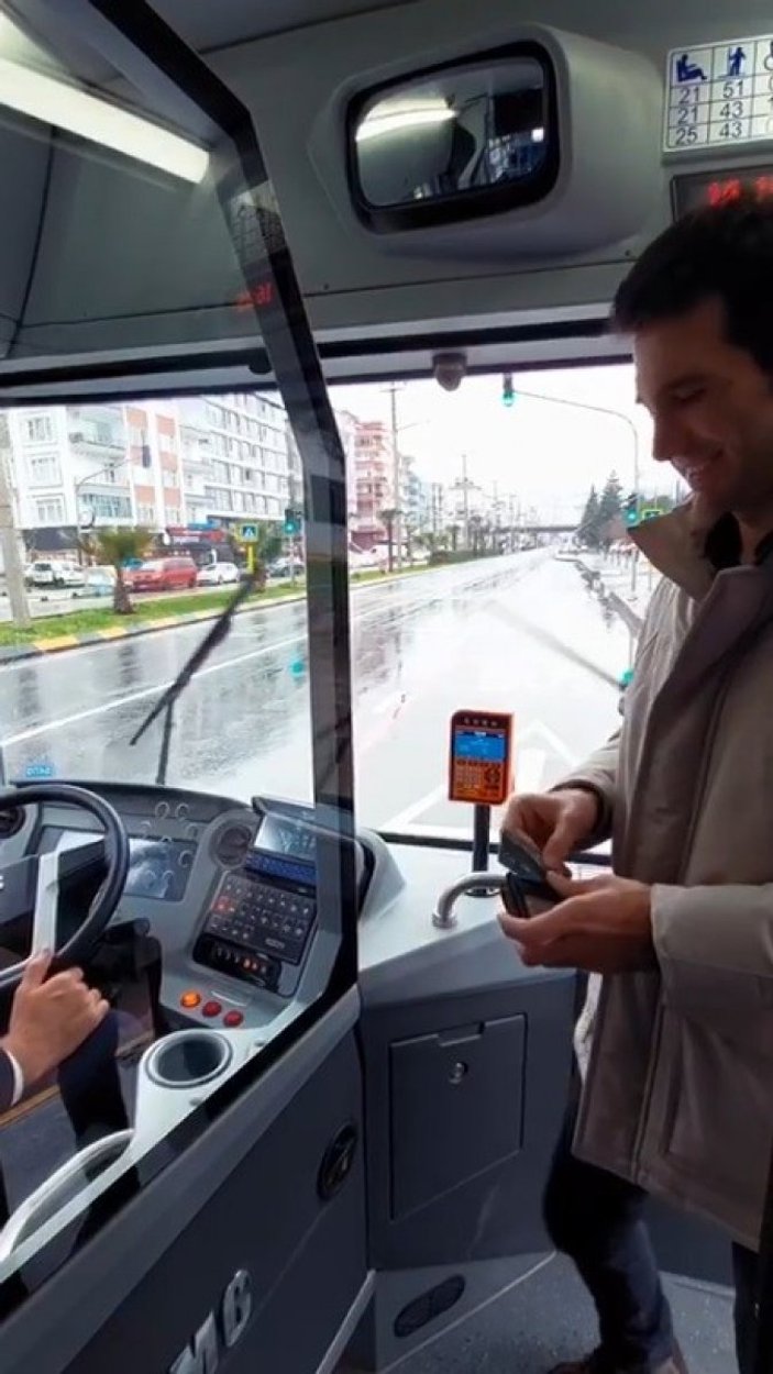Trabzon’da otobüste her kart basımında, ‘o sene bu sene’ sesi duyuldu