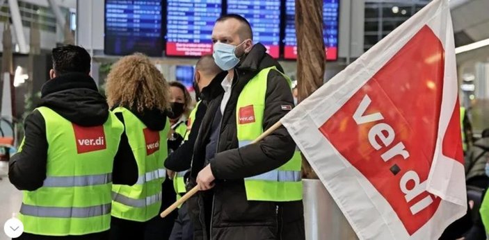 Almanya'da güvenlik görevlileri greve gitti