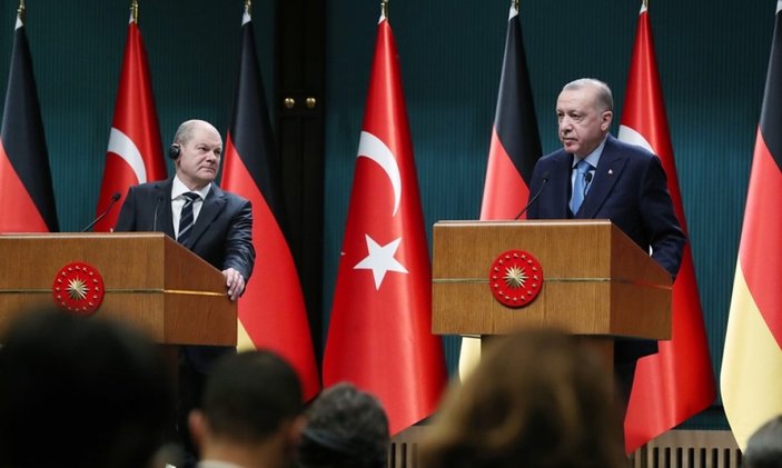 Cumhurbaşkanı Erdoğan'dan Almanya Başbakanı ile ortak açıklama