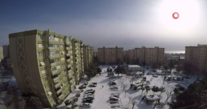 İstanbul’daki kar yağışı saniyelere sığdı