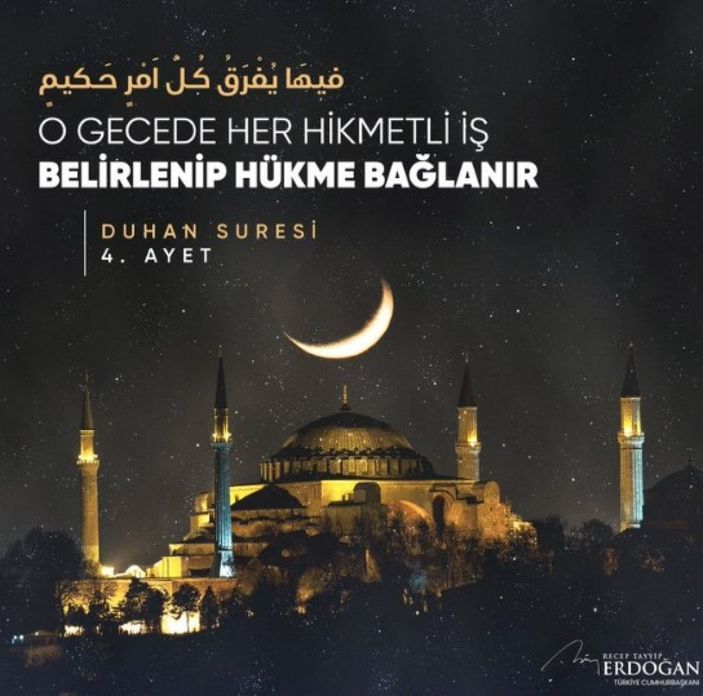 Cumhurbaşkanı Erdoğan’dan Berat Kandili mesajı