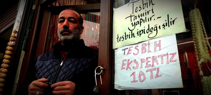 Bursa'daki tespihçi, 30 yıldır ekspertizlik yapıyor