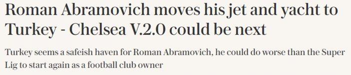 Telegraph: Abramovich Süper Lig'den takım satın alıyor