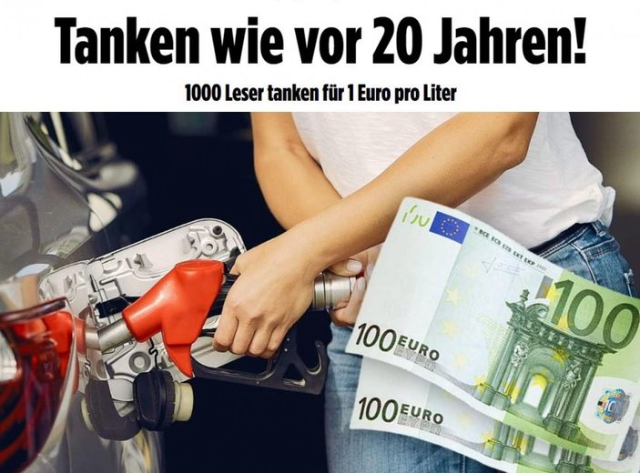 Alman Bild gazetesinden sürücülere yakıt desteği