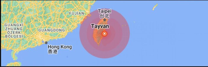 Tayvan'da 6.6 büyüklüğünde deprem meydana geldi