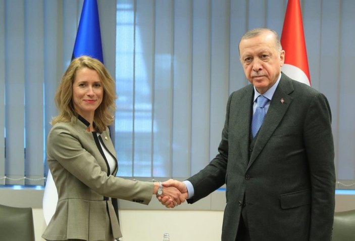 Cumhurbaşkanı Erdoğan, Estonya Başbakanı Kallas ile görüştü