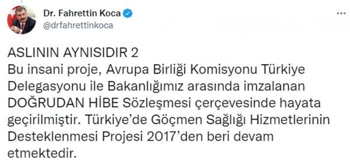 Bakan Fahrettin Koca, Suriyeli personel konusuna açıklık getirdi