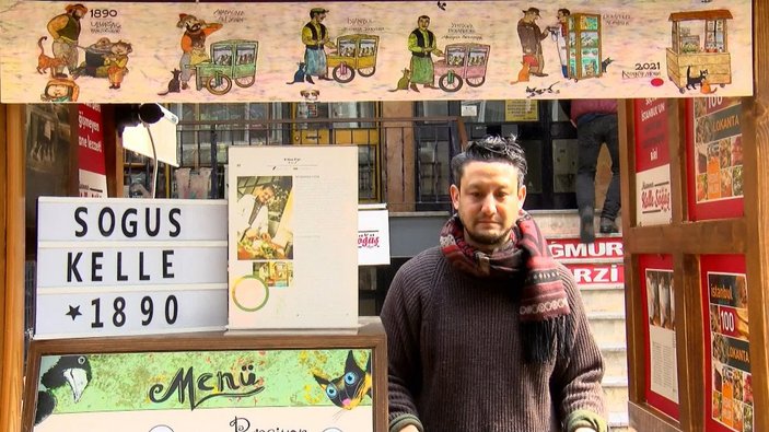 Japon Yuji, Kadıköy'de kelle söğüş satıyor