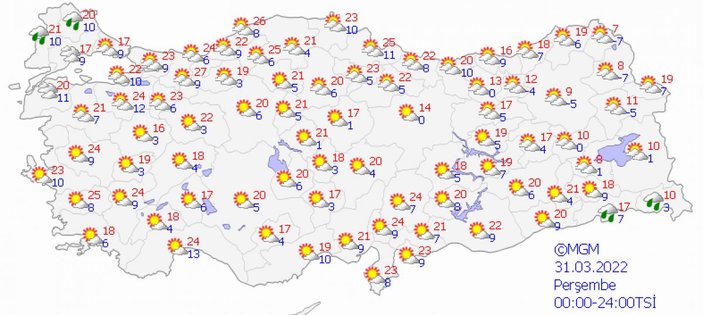 Türkiye genelinde hava sıcaklıkları artacak