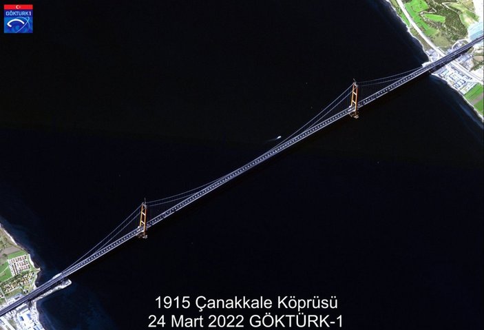 Göktürk-1'in gözünden 1915 Çanakkale Köprüsü