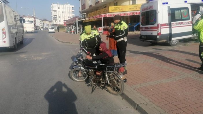 Antalya'da hurda motosikletiyle kaza izlerken polise yakalandı