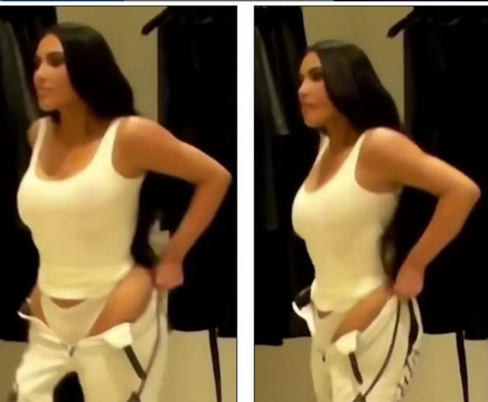 Kim Kardashian soyunma odasından video paylaştı