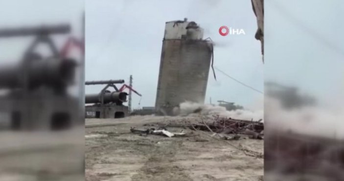 Tayvan’da çimento kulesi planlananın aksi yönüne çöktü