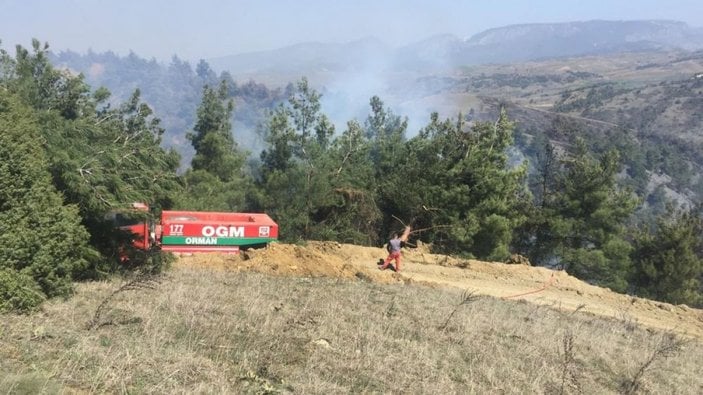Bilecik'te dün başlayan orman yangını söndürüldü