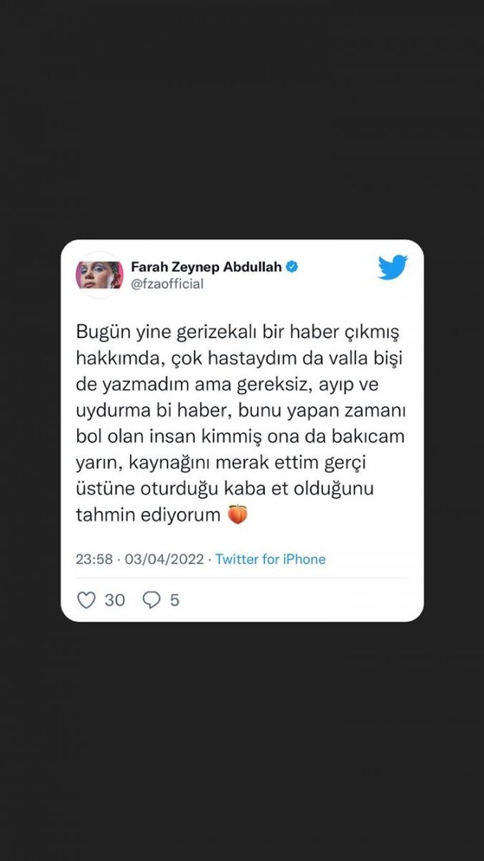 Farah Zeynep Abdullah, 40 milyon TL iddialarına kızdı