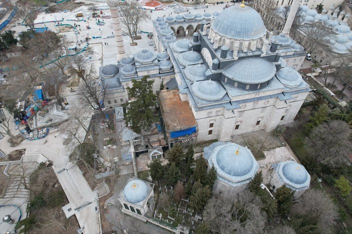 Beyazıt Camii Hünkar Kasrı'nın restorasyon çalışmalarında sona doğru