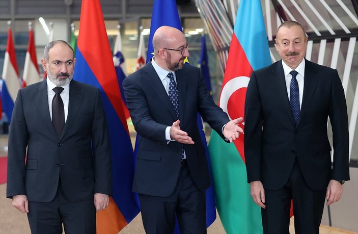 Nikol Paşinyan ve İlham Aliyev, Brüksel'de Charles Michel ile görüştü