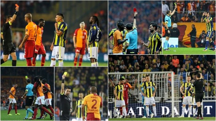 Fenerbahçe ile Galatasaray arasındaki derbi maçları kart rekoru kırıyor